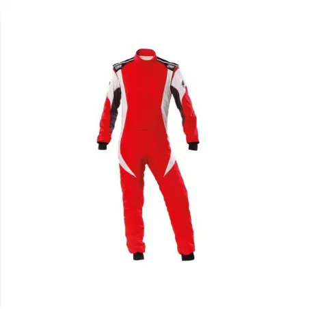 Mono automovilismo ignífugo OMP FIRST EVO rojo/blanco