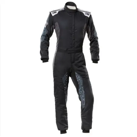 Mono automovilismo ignífugo OMP HYBRID negro/plata