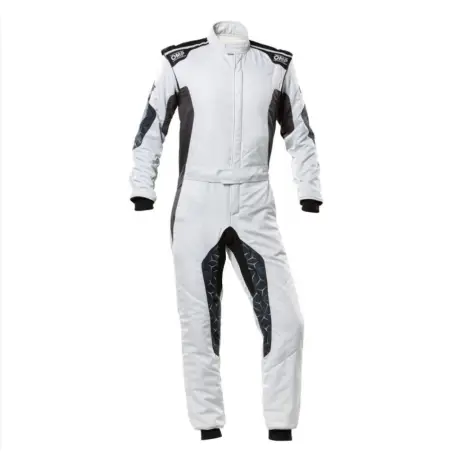 Mono automovilismo ignífugo OMP HYBRID blanco/negro