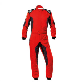 Mono automovilismo ignífugo OMP HYBRID rojo/negro
