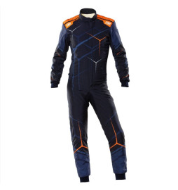 Mono automovilismo ignífugo OMP ONE ART azul marino/naranja