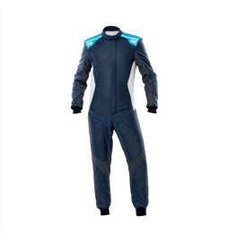 Mono automovilismo ignífugo OMP ONE EVO azul marino/cyan