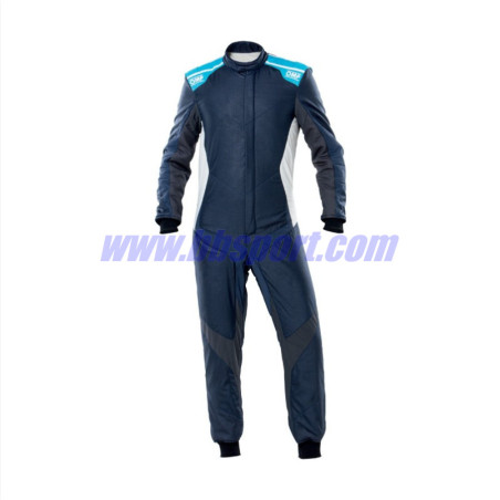 Mono automovilismo ignífugo OMP ONE EVO azul marino/cyan