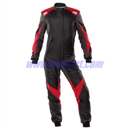 Mono automovilismo ignífugo OMP ONE EVO negro/rojo