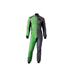 Mono automovilismo ignífugo OMP LAMBORGHINI ONE ART Racing gris/verde