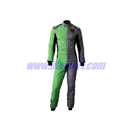Mono automovilismo ignífugo OMP LAMBORGHINI ONE ART Racing gris/verde
