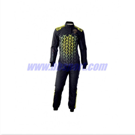 Mono automovilismo ignífugo OMP LAMBORGHINI ONE ART Speed negro/fluor