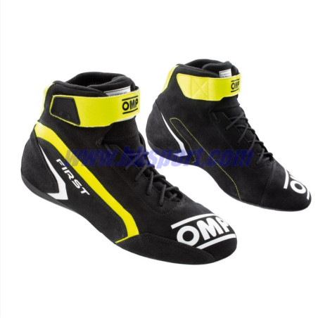 BOTINES OMP FIRST RACE my2021 FIA8856-2018 negro/amarillo