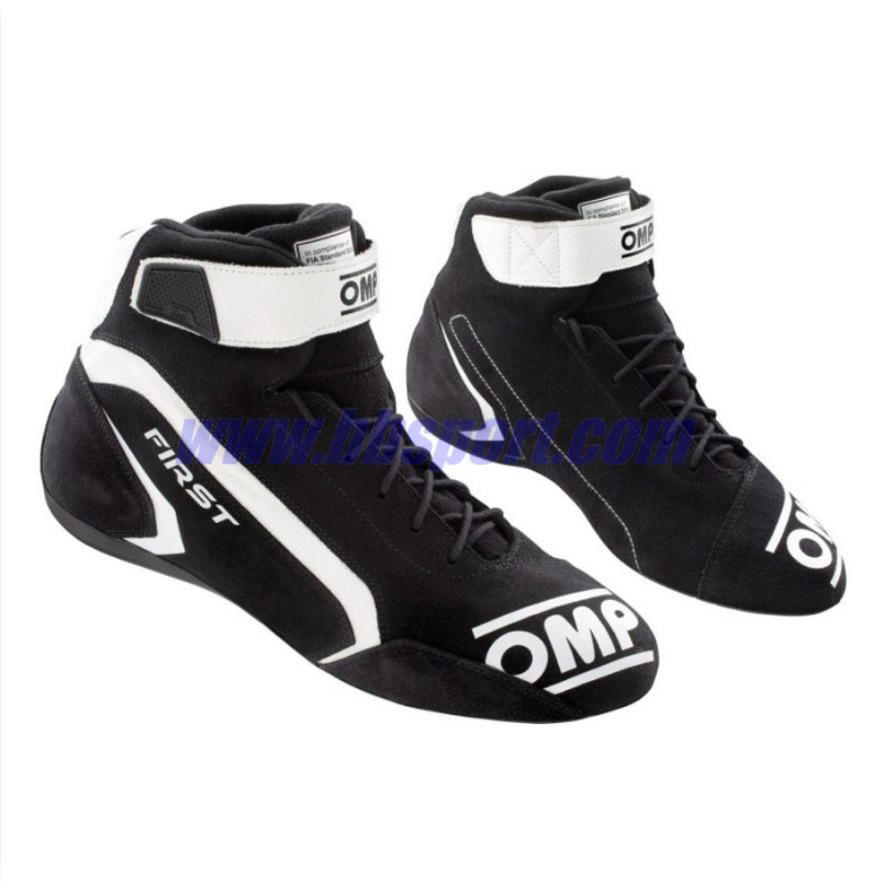 BOTINES OMP FIRST RACE my2021 FIA8856-2018 negro/blanco