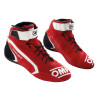BOTINES OMP FIRST RACE my2021 FIA8856-2018 rojo/blanco