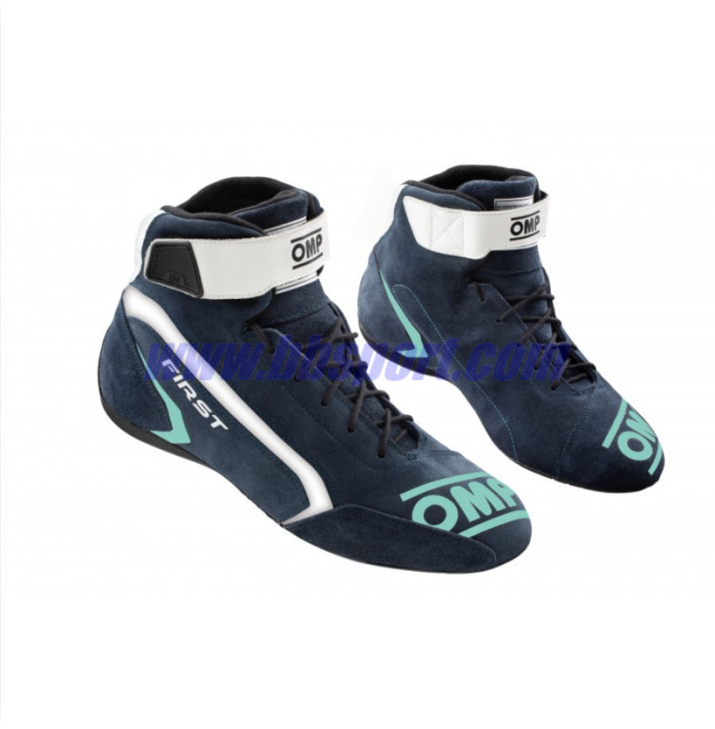 BOTINES OMP FIRST RACE my2021 FIA8856-2018 azul marino/cyan