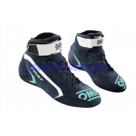 BOTINES OMP FIRST RACE my2021 FIA8856-2018 azul marino/cyan