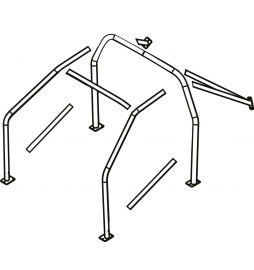 Sassa roll cage type A-0 Audi coupe type 85-82, B2, 80-91