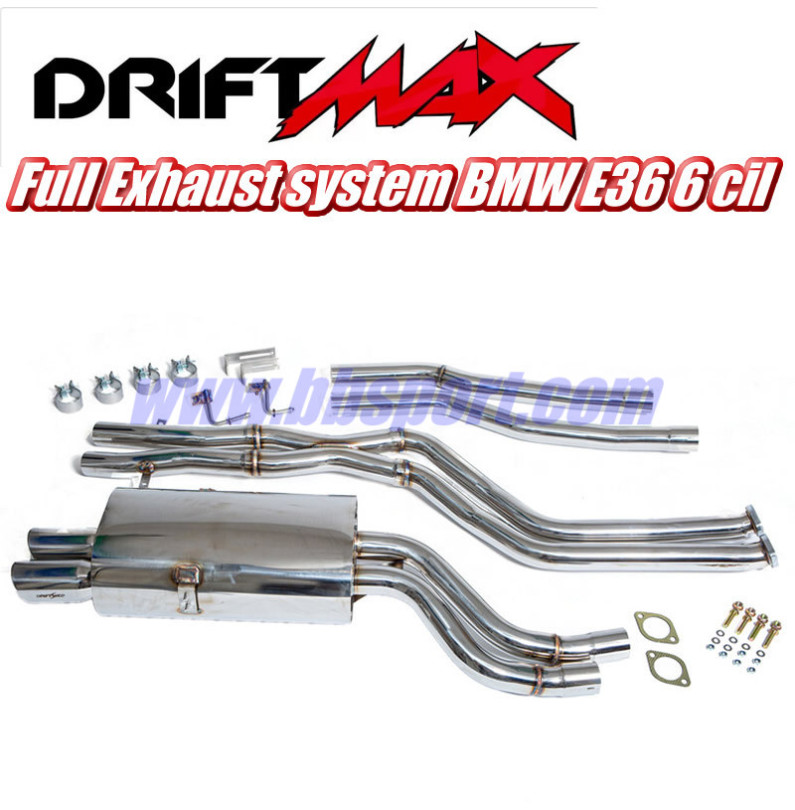 Línea de escape completa Driftmax para BMW Serie E36 motores 6 cil M50, M52, S50 Línea de escape completa Driftmax para BMW Serie E36 motores 6 cil M50, M52, S50