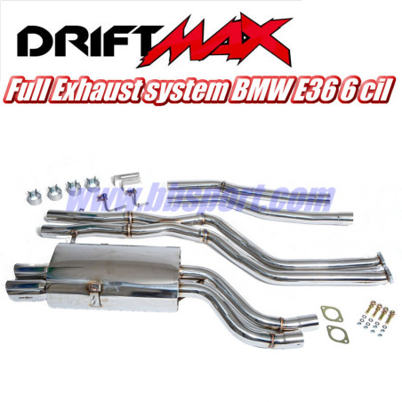 Línea de escape completa Driftmax para BMW Serie E36 motores 6 cil M50, M52, S50