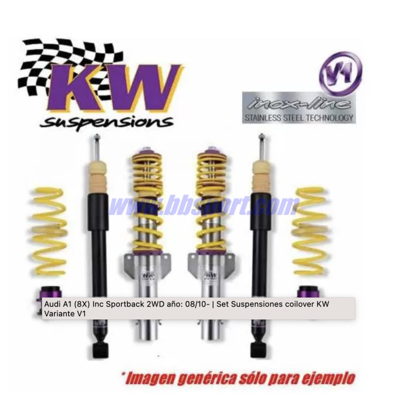 Volkswagen Tiguan II (5N) sin DDC (Espedificar modelo exacto en checkout) 01/16- Set Suspensiones coilover KW Variante V1