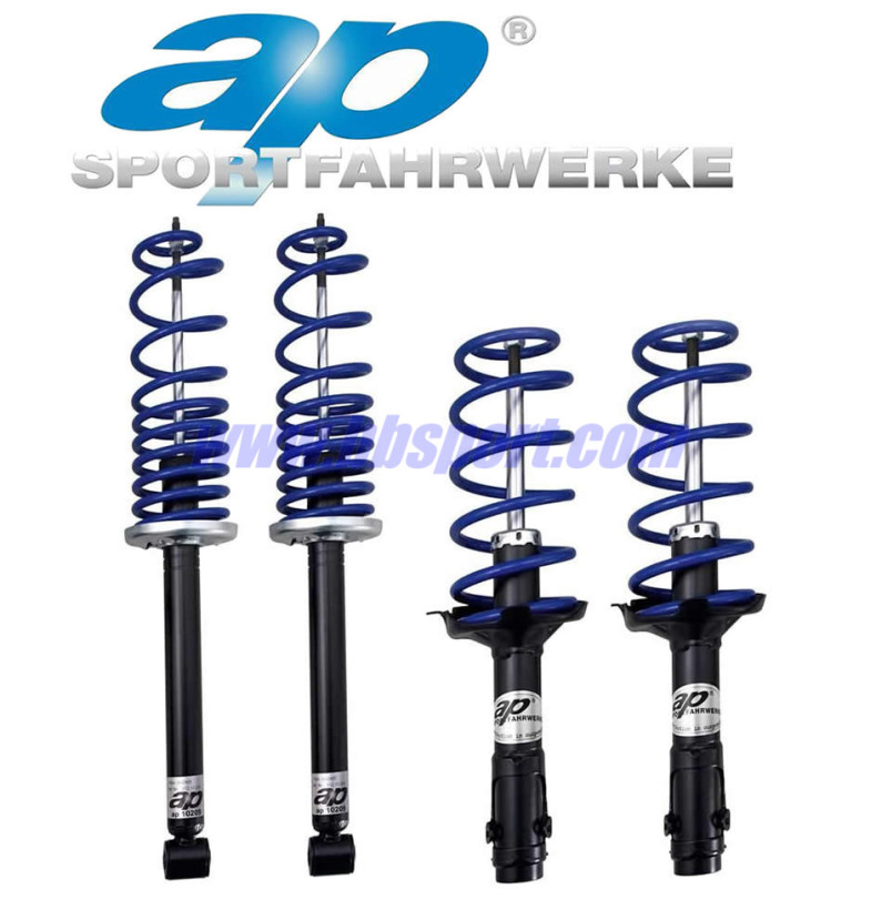 Audi A3 (8L) 4WD incl. S3 12/96- motores 1.8 1.9TDi 1.9TDi AP Sportfahrwerke Kit Suspensión sport -40/30 mm Audi A3 (8L) 4WD incl. S3 12/96- motores 1.8 1.9TDi 1.9TDi AP Sportfahrwerke Kit Suspensión sport -40/30 mm