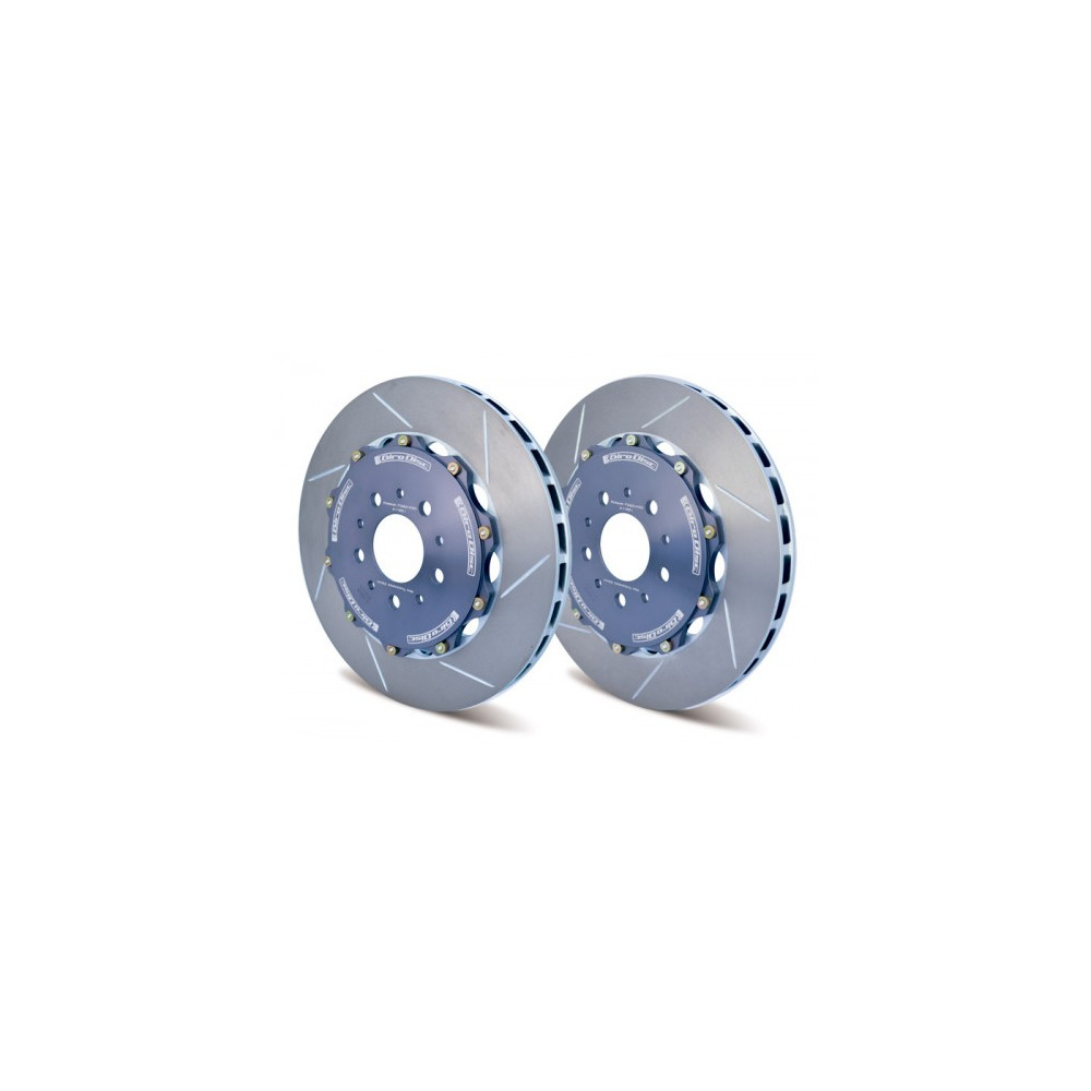 Girodisc Ferrari 360 - 430 Slotted Front/Rear Left 2-Piece Floating Brake Disc Assembly (front and rear are identical) Girodisc Ferrari 360 - 430 Slotted Front/Rear Left 2-Piece Floating Brake Disc Assembly (front and rear are identical)