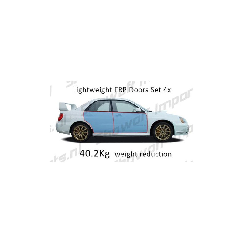 Subaru Impreza WRX/STI 00-07 Set of 4 Doors Lightweight FRP Subaru Impreza WRX/STI 00-07 Set of 4 Doors Lightweight FRP