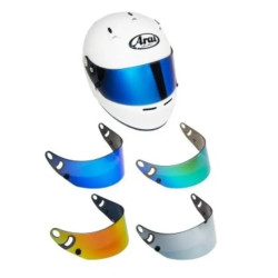 Casco Arai CK6 CMR karting helmet pack con visera iridium y kit spoiler
