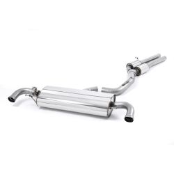 Escape cat-back resonado homologado ECE Milltek Sport Audi TTRS Mk2 2.5L (09-14), con las colas de serie