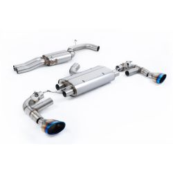 Escape cat-back resonado homologado ECE Milltek Sport Audi TTRS Mk3 Quattro (19-), colas de titanio quemado