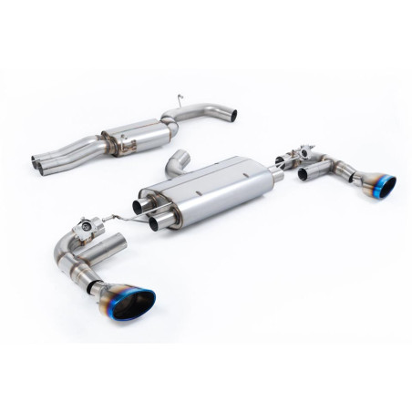 Sistema de escape Cat-Back resonado 80mm (con aprobación EC) Milltek Sport – Audi TTRS MK3 2.5 TFSI Quattro 2014+ (Con OPF)