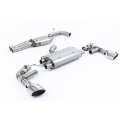 Escape cat-back resonado homologado ECE Milltek Sport Audi TTRS Mk3 Quattro (16-), colas pulidas