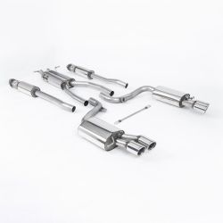 Escape cat-back resonado homologado ECE Milltek Sport Audi S6 V10 C6 (06-12), colas pulidas
