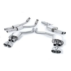 Escape cat-back resonado homologado ECE Milltek Sport Audi S6 C7/S7 Sportback (12-18), colas pulidas