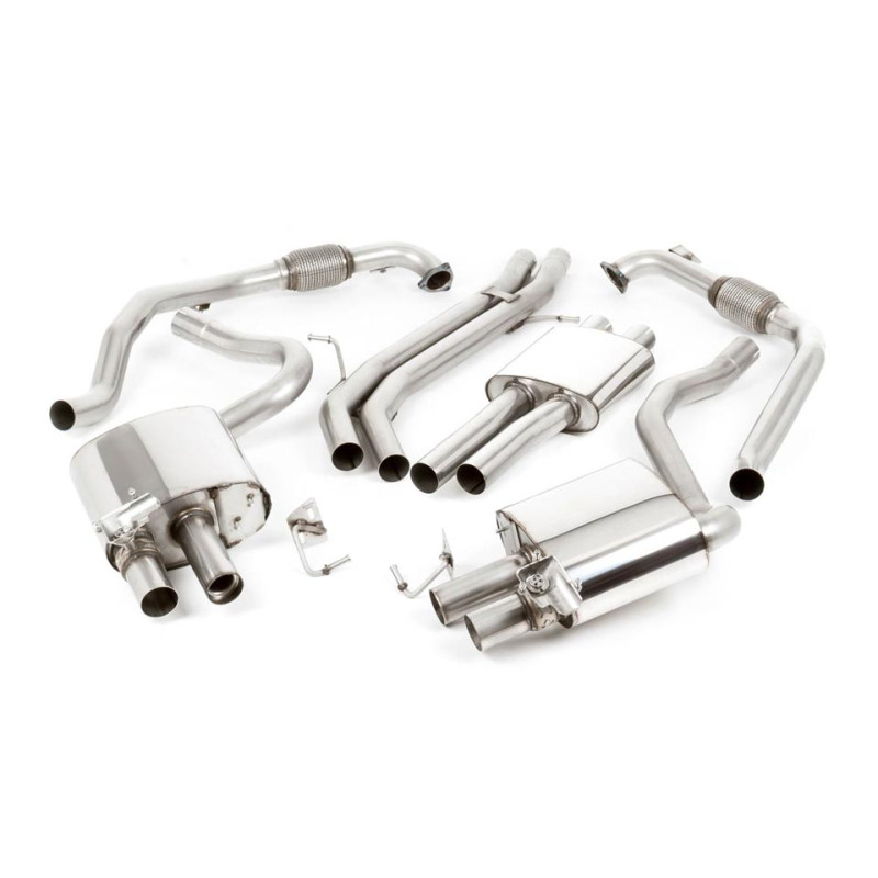 Sistema de escape Cat-Back resonado (con aprobación EC) Milltek Sport – Audi S5 B9 3.0 V6 Turbo Coupé & Cabrio (solo modelos sin diferencial deportivo) Sistema de escape Cat-Back resonado (con aprobación EC) Milltek Sport – Audi S5 B9 3.0 V6 Turbo Coupé & Cabrio (solo modelos sin diferencial deportivo)