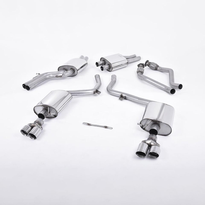 Sistema de escape Cat-Back resonado (con aprobación EC) Milltek Sport – Audi S5 B8 3.0 TFSI Coupé & Cabrio (07-12) S Tronic Sistema de escape Cat-Back resonado (con aprobación EC) Milltek Sport – Audi S5 B8 3.0 TFSI Coupé & Cabrio (07-12) S Tronic
