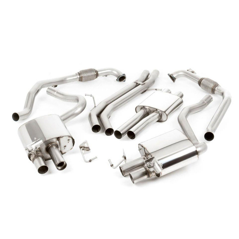 Sistema de escape Cat-Back resonado (con aprobación EC) Milltek Sport – Audi S5 B9 3.0 V6 Turbo Coupé (solo modelos con diferencial deportivo) Sistema de escape Cat-Back resonado (con aprobación EC) Milltek Sport – Audi S5 B9 3.0 V6 Turbo Coupé (solo modelos con diferencial deportivo)