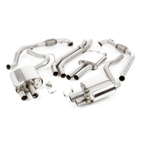 Sistema de escape Cat-Back resonado (con aprobación EC) Milltek Sport – Audi S4, S5 B9 3.0 V6 2017+ (Solo modelos con diferencial deportivo)