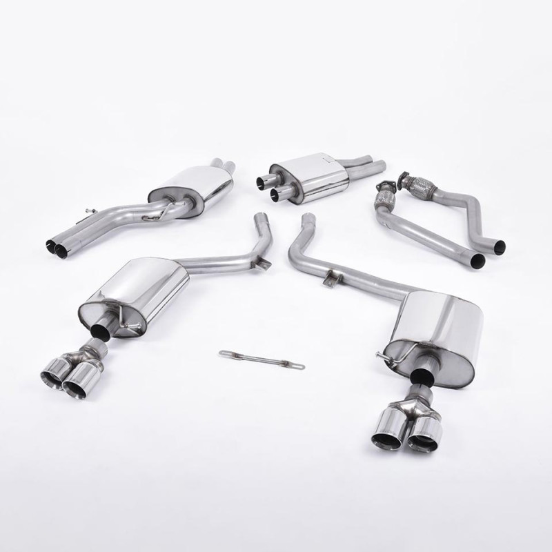 Sistema de escape Cat-Back resonado (con aprobación EC) Milltek Sport – Audi S4, S5 B8 3.0 Sistema de escape Cat-Back resonado (con aprobación EC) Milltek Sport – Audi S4, S5 B8 3.0