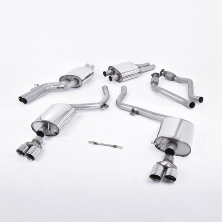 Sistema de escape Cat-Back resonado (con aprobación EC) Milltek Sport – Audi S4, S5 B8 3.0