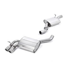 Escape cat-back resonado homologado ECE Milltek Sport Audi S3 8P Sportback (07-12), colas pulidas