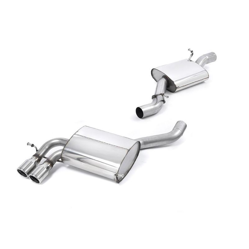 Escape cat-back resonado homologado ECE Milltek Sport Audi S3 8P Sportback (07-12), colas pulidas