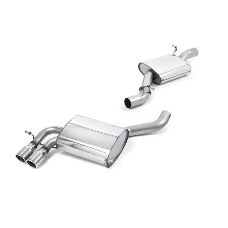Escape cat-back resonado homologado ECE Milltek Sport Audi S3 8P Sportback (07-12), colas pulidas