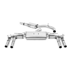 Escape cat-back resonado homologado ECE Milltek Sport Audi S3 8Y (con GPF) (20-), colas pulidas