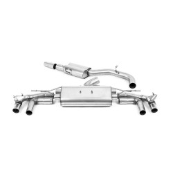 Sistema de escape Cat-Back resonado 80mm (con aprobación EC) Milltek Sport – Audi S3 8Y 2.0 TFSI Quattro Sportback 310PS con OPF 2020+