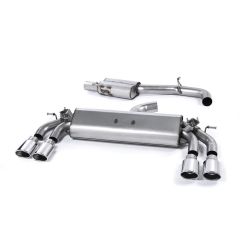 Escape cat-back resonado homologado ECE Milltek Sport Audi S3 8V/V.2 (13-18), 4 colas pulidas
