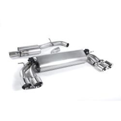 Escape cat-back resonado homologado ECE Milltek Sport Audi S3 8V/8V.2 (13-18), 4 colas pulidas