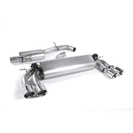 Sistema de escape Cat-Back resonado (con aprobación EC) Milltek Sport – Audi S3 8V 2.0 TFSI Quattro 3 puertas (13-20)