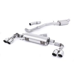 Escape cat-back resonado homologado ECE Milltek Sport Audi S1 (14-18), 4 colas ovaladas pulidas