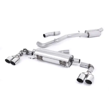 Sistema de escape Cat-Back resonado (con aprobación EC) Milltek Sport – Audi S1 8X 2.0 TFSI Quattro (14-18)