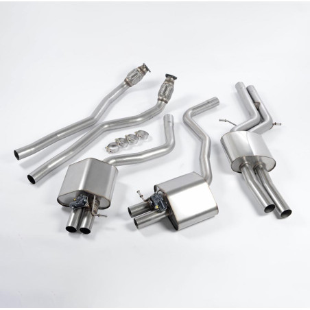 Sistema de escape Cat-Back resonado (con aprobación EC) Milltek Sport – Audi RS6, RS7 C7 4.0 TFSI Bi-Turbo (13-18)