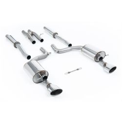 Escape cat-back resonado homologado ECE Milltek Sport Audi RS6 C6 (08-10), 2 colas ovaladas pulidas