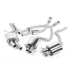 Escape cat-back resonado homologado ECE Milltek Sport Audi RS5 B8 Coupé (10-15), con las colas de serie