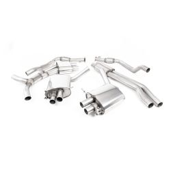 Escape cat-back resonado homologado ECE Milltek Sport Audi RS5 B9 (sin GPF) (17-19), colas ovaladas pulidas